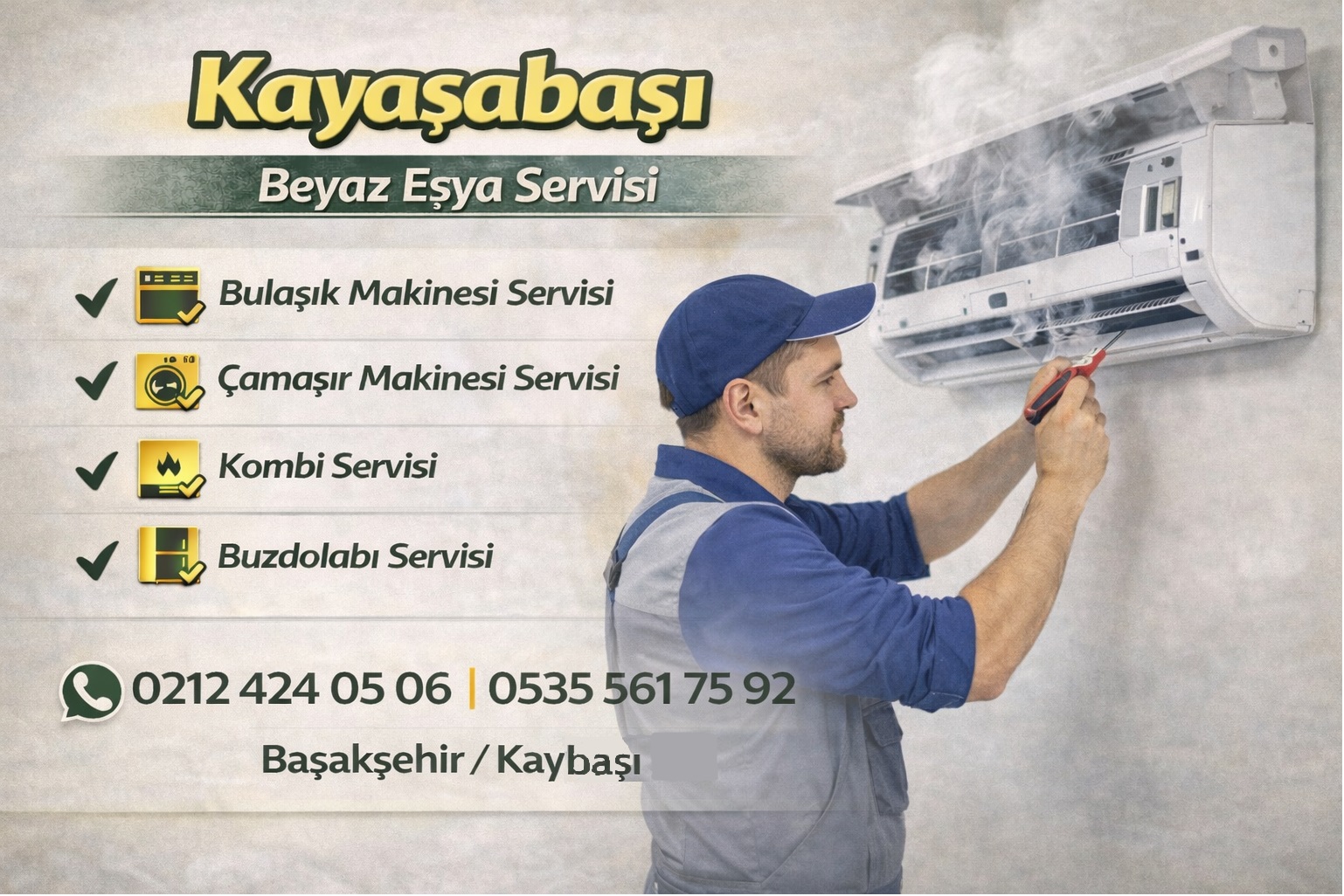 Başakşehir Kayabaşı Beyaz Eşya Servisi